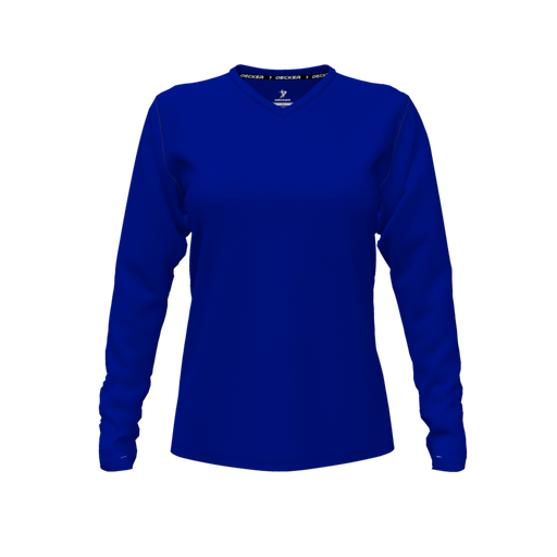 [FTLVCFRY-FYXS-LOGO1] Comfort T-Shirt (Female Youth XS, Royal, V Neck, Logo 1, Long Sleeve)
