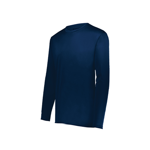 [222822.065.XS-LOGO1] Men's LS Smooth Sport Shirt (Adult XS, Navy)