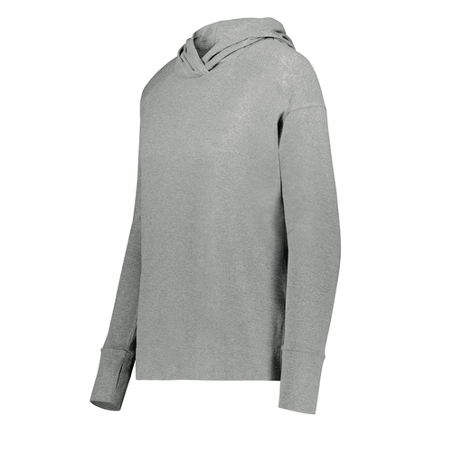 [222798-SIL-FAXS-LOGO1] Ladies Ventura Thin Knit Hoodie (Female Adult XS, Silver)