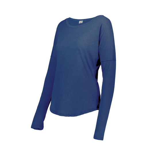 [3077.U55.S-LOGO1] Ladies LS Ultra-blend T-Shirt (Female Adult S, Royal)